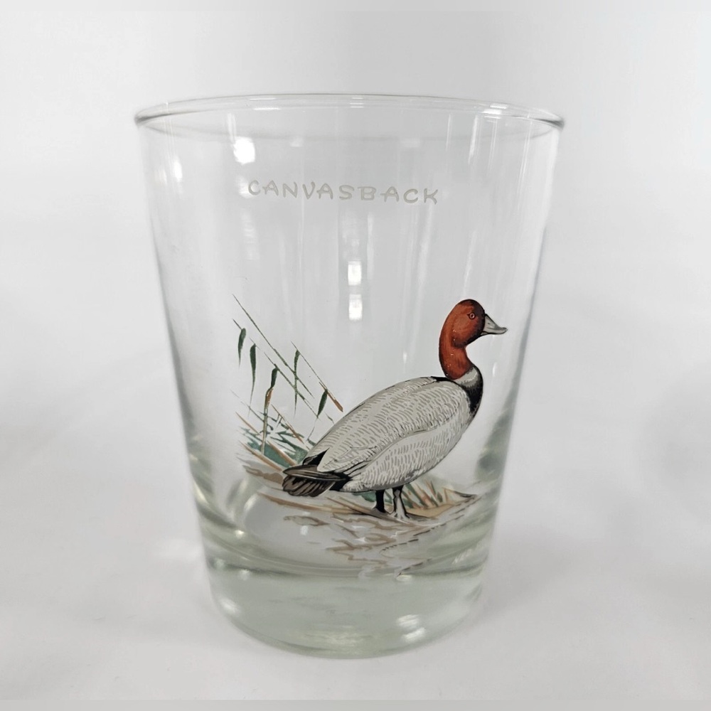 Ned Smith Canvasback Lowball Rock Glass Tumbler Vintage